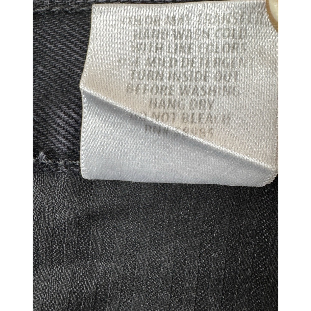 Carmar Skirt Womens 26 Black Denim High Rise Frayed Hem Side Stripe‎ Zip Mini - Picture 7 of 11